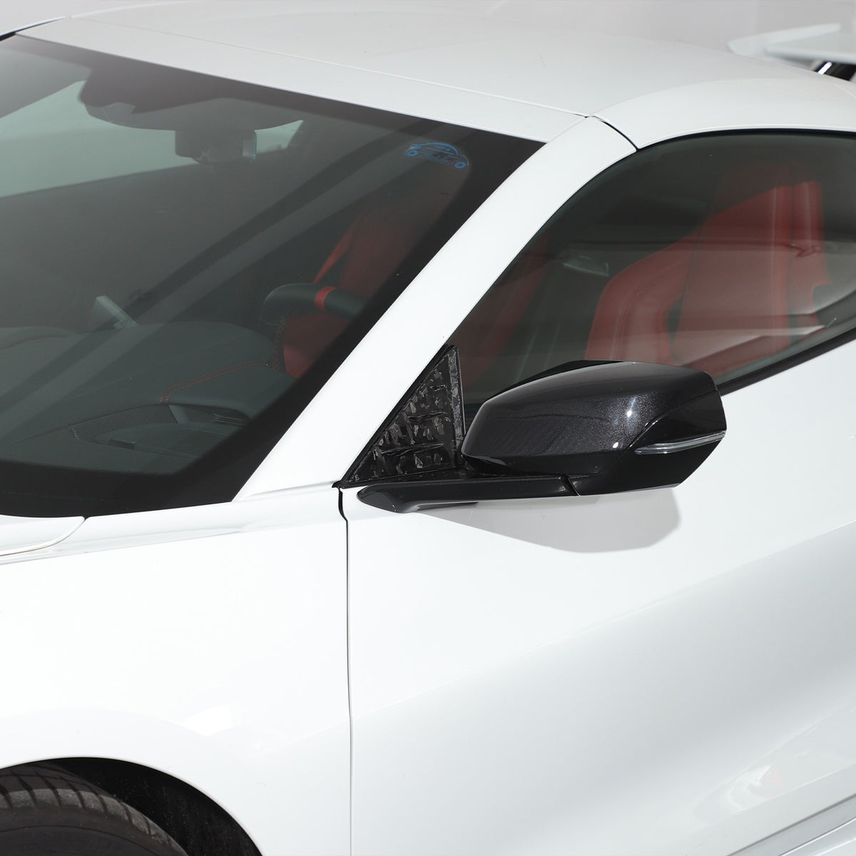 Forged Real Carbon Fiber A-Pillar Triangle Trim Cover For Corvette C8 2020+ 19