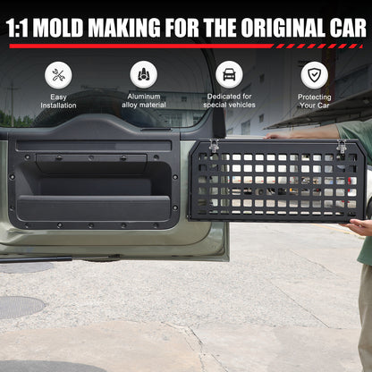Alloy Rear Tailgate Shelf Rack Foldable Table For Land Rover Defender 2020-24 US 4