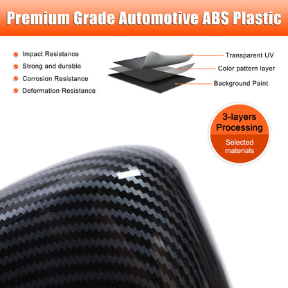 Carbon Fiber ABS Exterior Mirror Cover Trim For Acura MDX 2022-2024 14