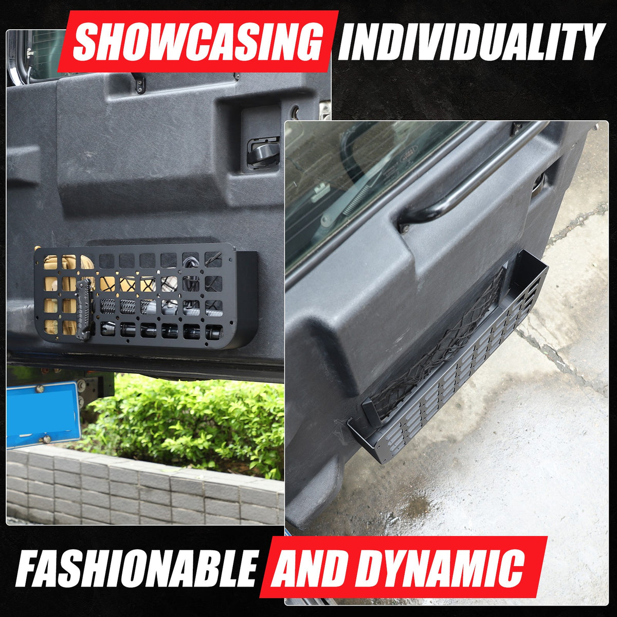 Tailgate Molle Panel Storage Basket For Land Rover Defender L316 2004-2018 34
