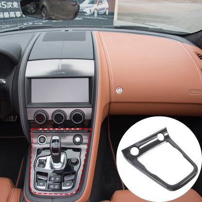 ABS Carbon Fiber Interior Center Console Trim Set Kit For Jaguar F-TYPE 13-24 3