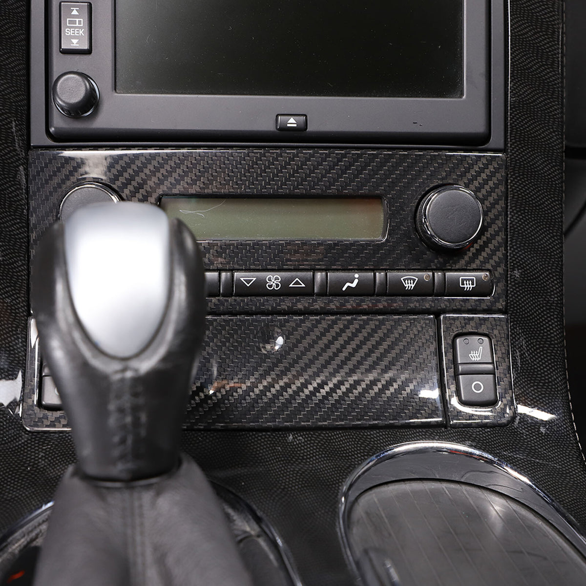 Real Carbon Fiber Center Console Air Conditioner Trim For Corvette C6 2005-13 14