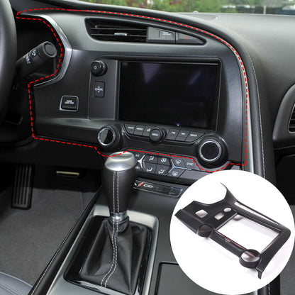 Matte Black AC Air Vent GPS Panel Trim Cover For C7 Corvette Z51 Z06 2014 14-19 3