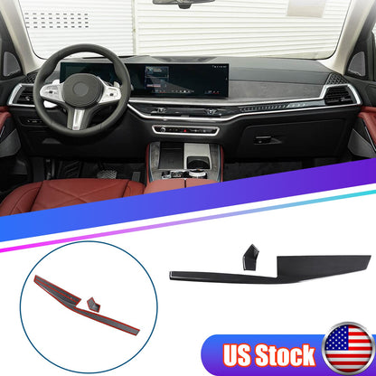 Real Carbon Fiber Center Dashboard Trim For BMW X5 G05 X6 G06 X7 G07 23+ US 1
