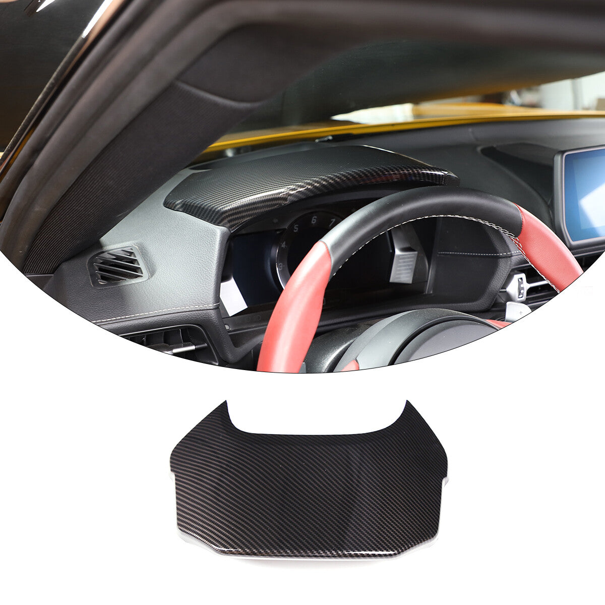 ABS Carbon Fiber Central control instrument panel Cover for Toyota Supra 19-24 4