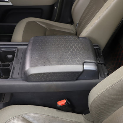 Matte Honeycomb Carbon Fiber Storage Armrest Cover For Land Rover Defender 2020+ 16