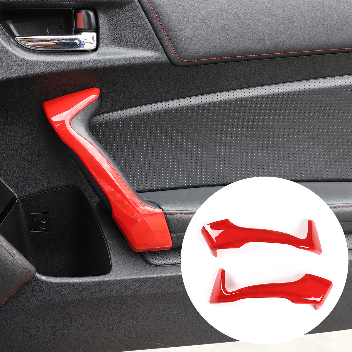 For Toyota 86 Subaru BRZ 12-20 Scion FR-S Interior Decorative Trim Red ABS 11PCS 7