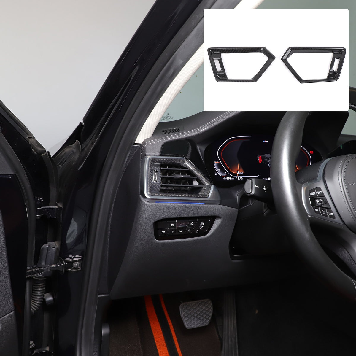 Real Carbon Fiber Side Air Vent Outlet Trim For BMW 3 Series G20 G21 20-22 3