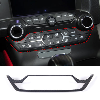 For Corvette C7 2014-2019 Real Carbon Fiber Volume Mode Button Decoration Frame 4