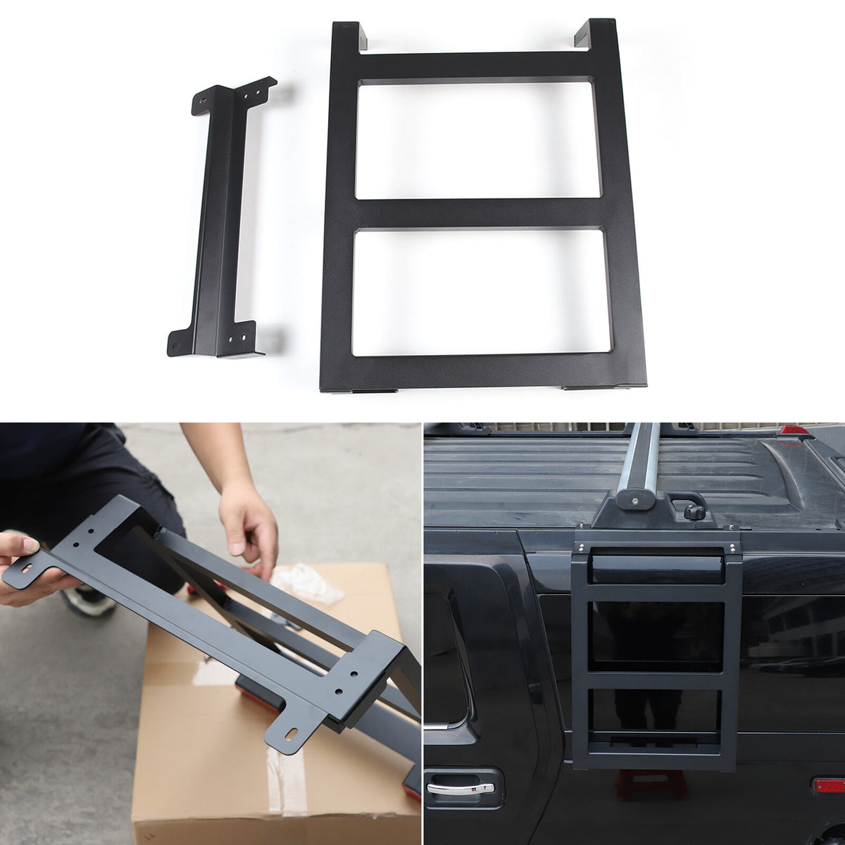 Back Rear Roof Ladder Tailgate Left & Right Side Rack For Hummer H2 03-09 16