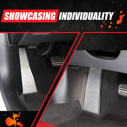 Silver Stainless Steel Left Foot Rest Pedal for Corvette C8 2020+ 11