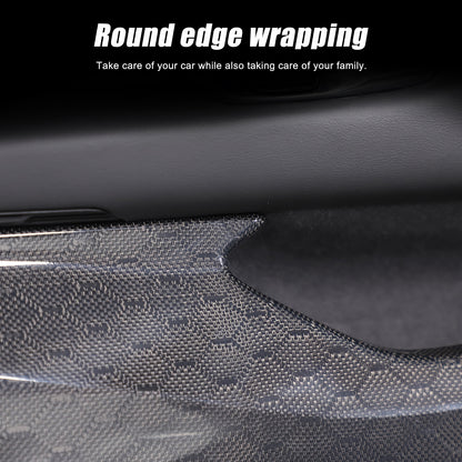 Real Honeycomb Carbon Fiber Door Panel Cover Trim For Corvette C8 20+ US 24