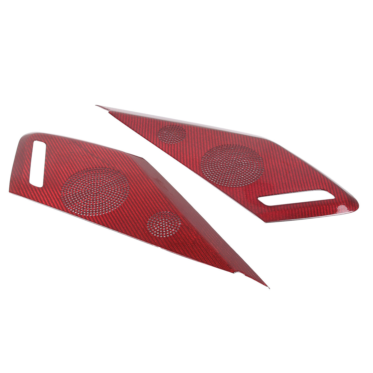 Red Carbon Door Sound Speaker Cover Trim For Corvette C8 2020 2021 2026 2026 15