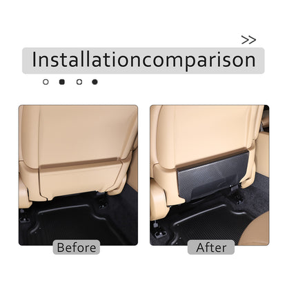 ABS Carbon Fiber Seat Back Anti-kick Panel Trim Cover For Range Rover Vogue 18+ 20