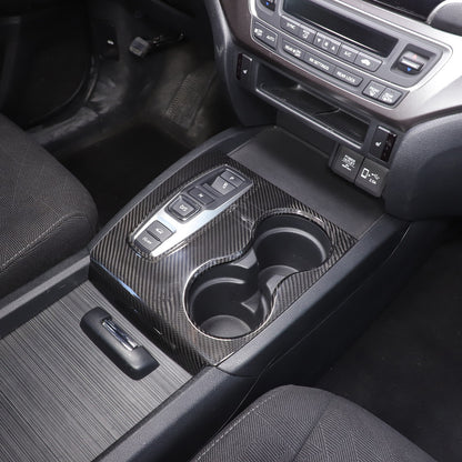 Real Carbon Fiber Center Gear Cup Trim For Honda Pilot/Ridgeline/Passport 16-22 1