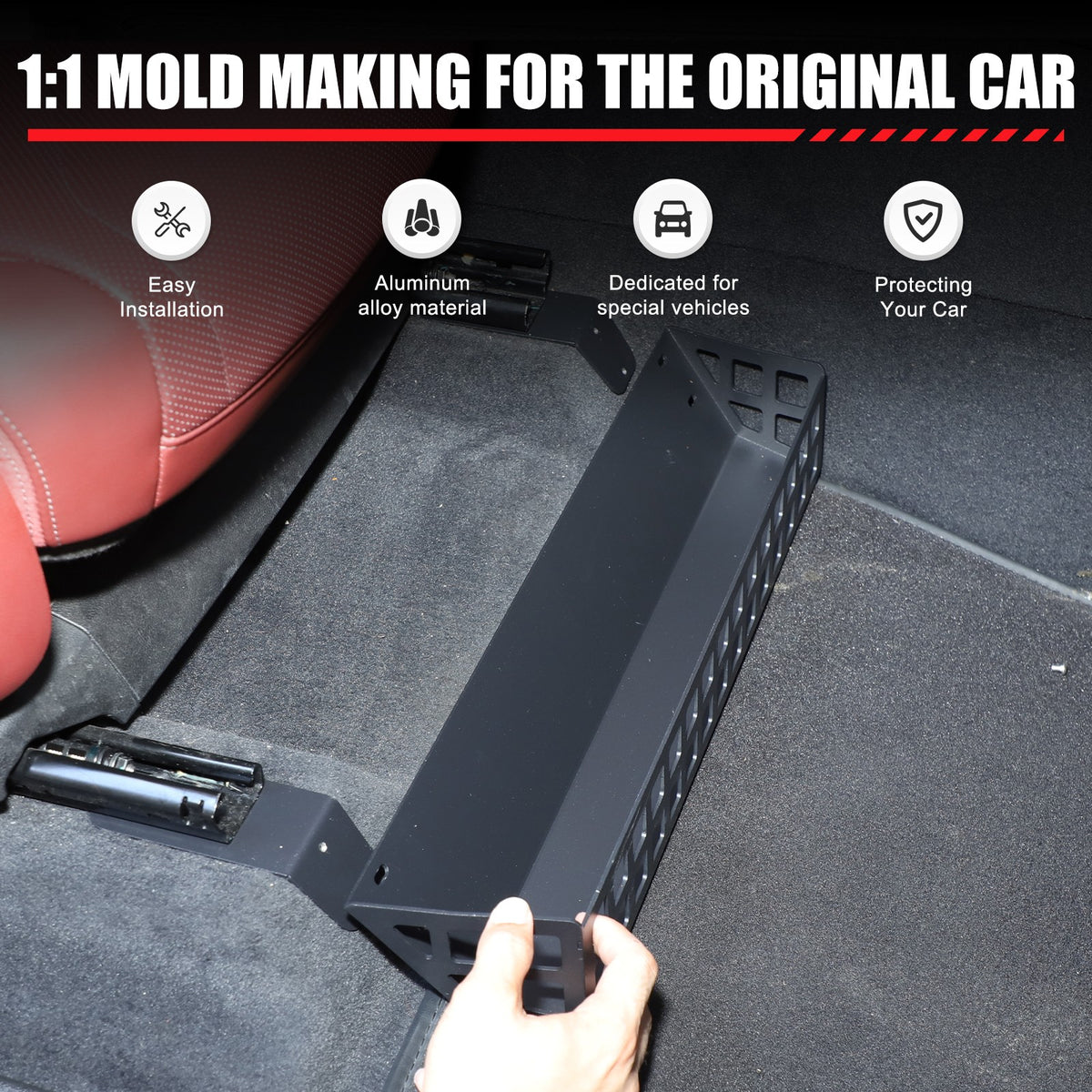 Aluminum Alloy Under-Seat Storage Basket Box Tray For BMW X5 G05 2019+ 7