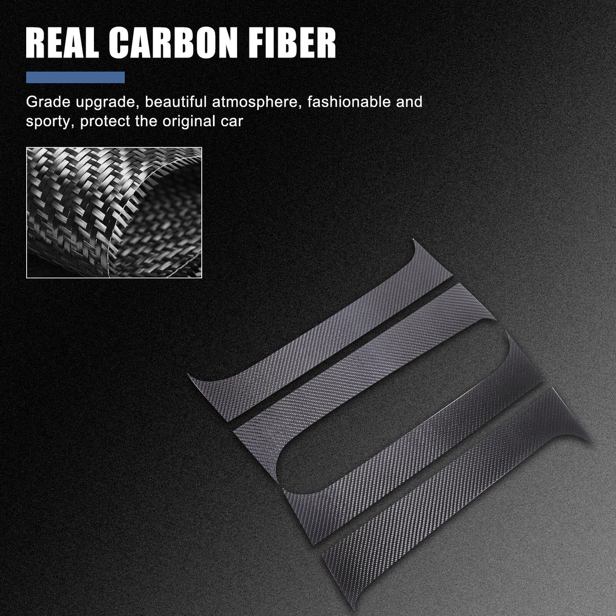 Carbon Fiber Center Door Pillar Post Trim Cover For Nissan Frontier D41 2024+ 22