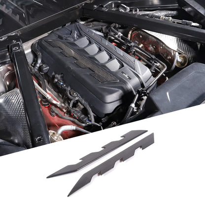 Real Dry Carbon Fiber Engine Bay Tank Panel Cover Frame Trim For Corvette C8 20+ 25