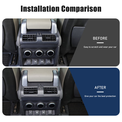 Matte Real Carbon Fiber Rear Air Vent Frame Trim For LR Defender L663 2020-2023 21