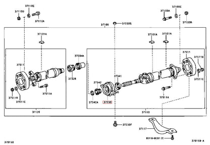 Toyota Lexus Genuine SC430 37230-30170 BEARING ASSY, CENTER SUPPORT, NO.1 OEM 3