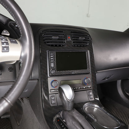Real Carbon Fiber Center Navigation Screen Trim Cover For Corvette C6 2005-13 15