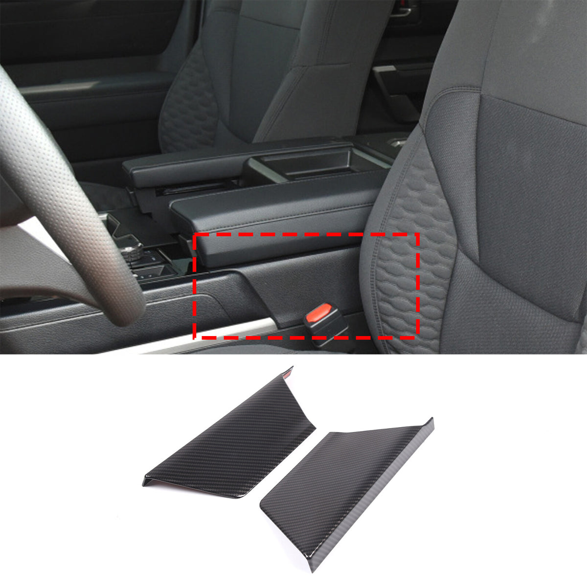 ABS Carbon Fiber Interior Set Cover Trim Kit For Toyota Tundra Sequoia SR 22+ - Styles 1-5 43