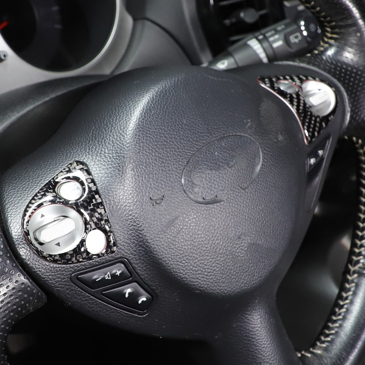 Soft Carbon Fiber Interior Center Console trim Sticker For Nissan Juke 2011-2019 47