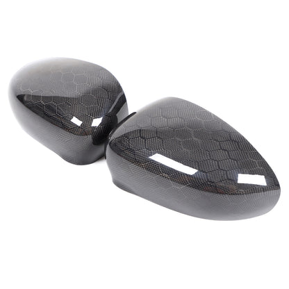 Honeycomb Carbon Fiber Exterior Side Mirror Trim For Fiat 500 Abarth 595 2010+ 15
