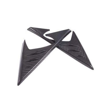 Dry Carbon Fiber Door Triangle A Pillar Cover Trim For Maserati Ghibli 2014-24 9