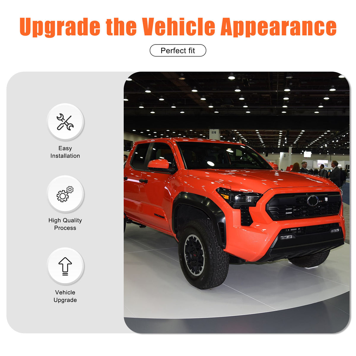 ABS Carbon fiber Interior door panel Trim Strip Cover For Toyota Tacoma 2024+ 7