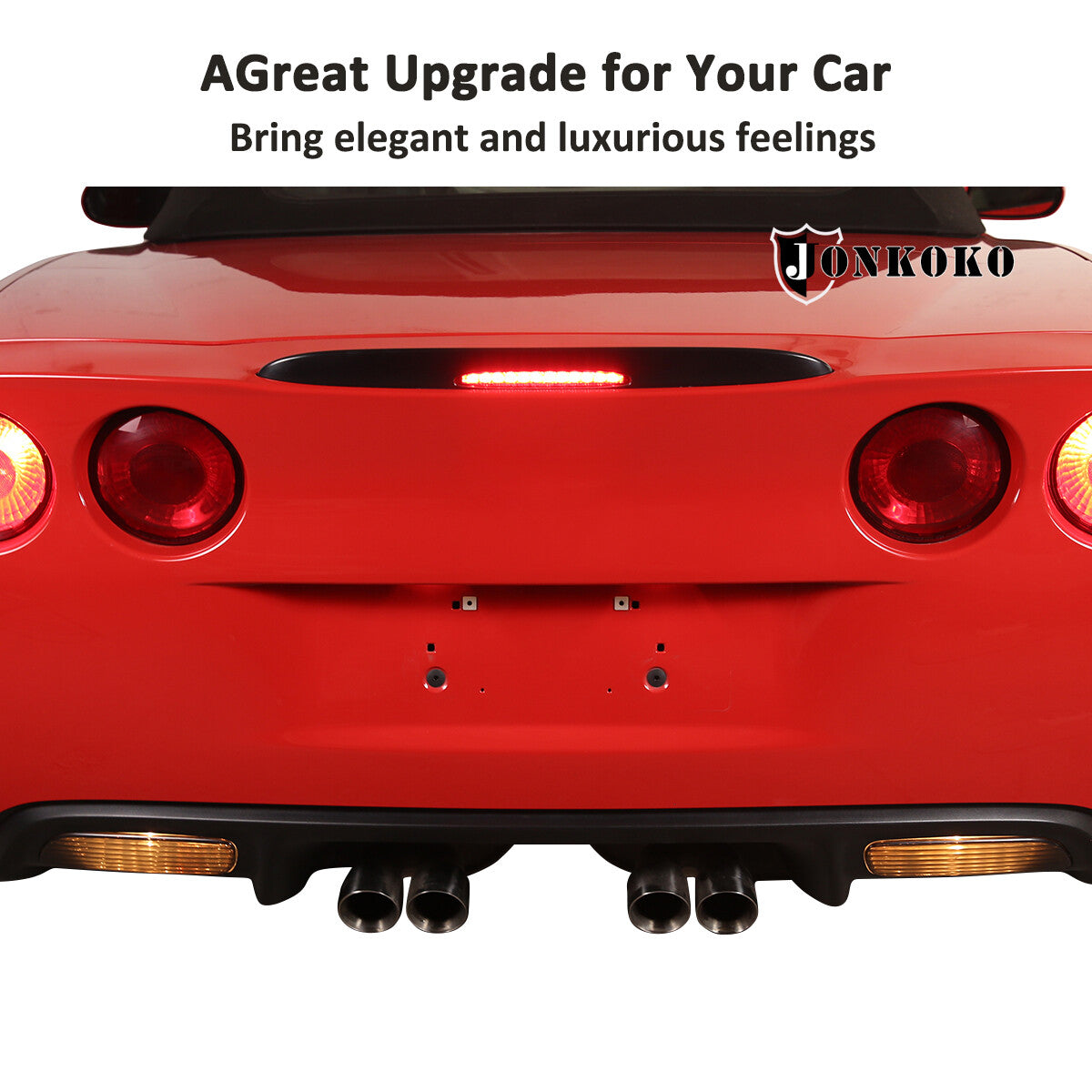 Smoked Black Front Headlight & Rear Tail Light Cover Trim For Corvette C6 05-13 37