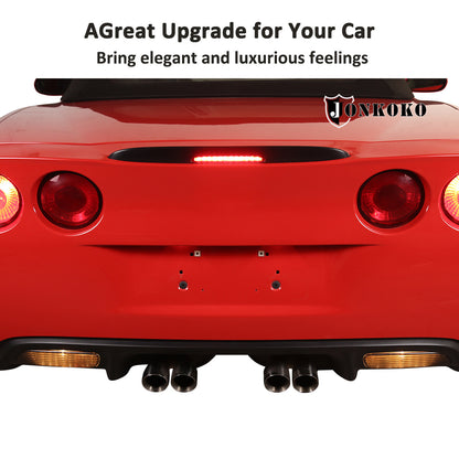 Smoked Black Front Headlight & Rear Tail Light Cover Trim For Corvette C6 05-13 37