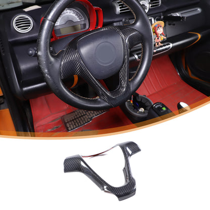 Real Carbon Fiber Interior Steering Wheel Cover Trim For Benz Smart Fortwo 09-15 5