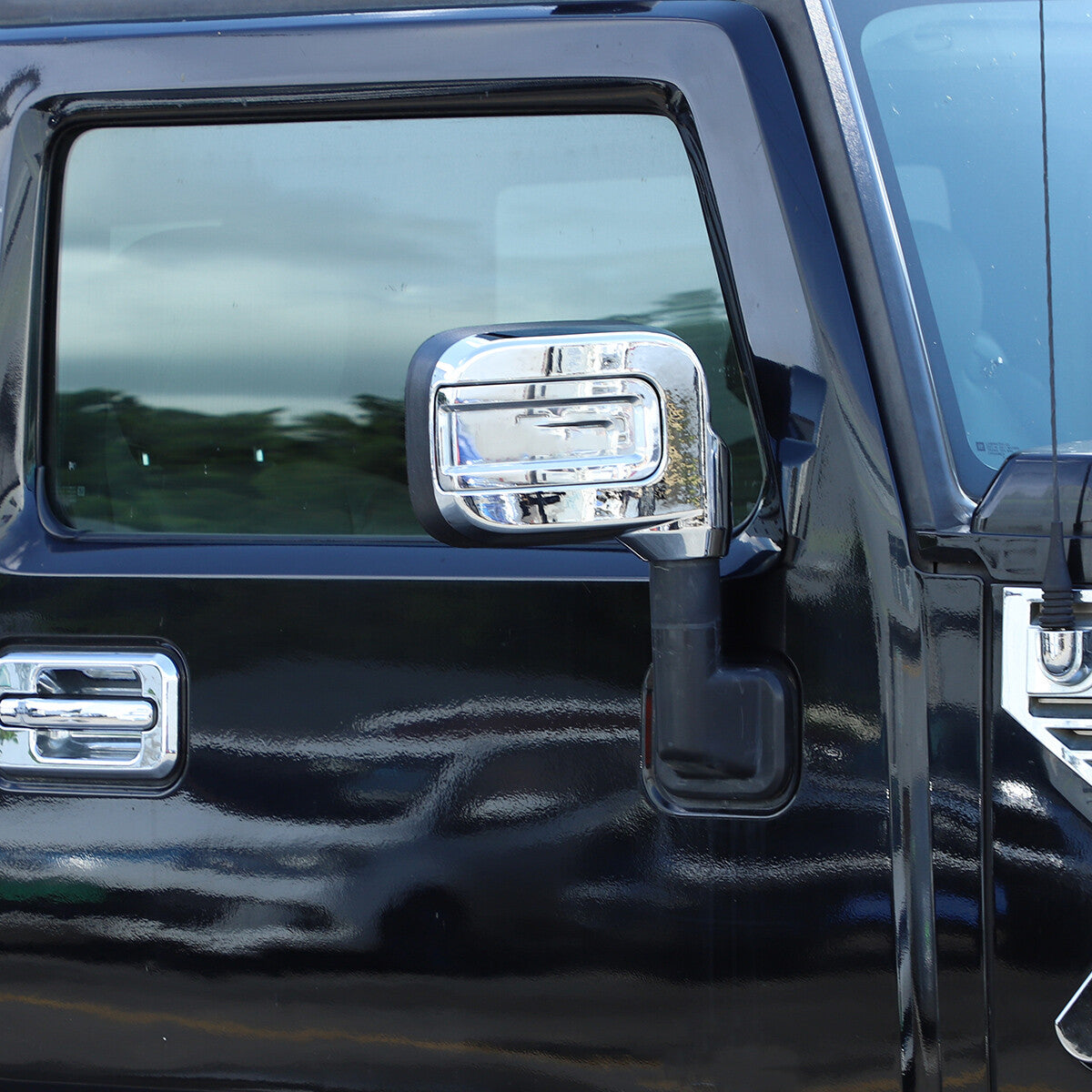 Silver Chrome Exterior Door Handle Mirror Hood Vent Trim Kit For Hummer H2 03-09 108