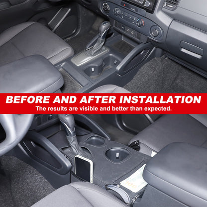 Black Center Console Cover Trim For Nissan Frontier 2022+ US 4