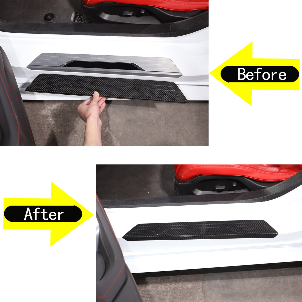 Real Dry Carbon Fiber Full Interior Center Set Trim Kit For Corvette C8 20-25 US - Styles 11-15 50