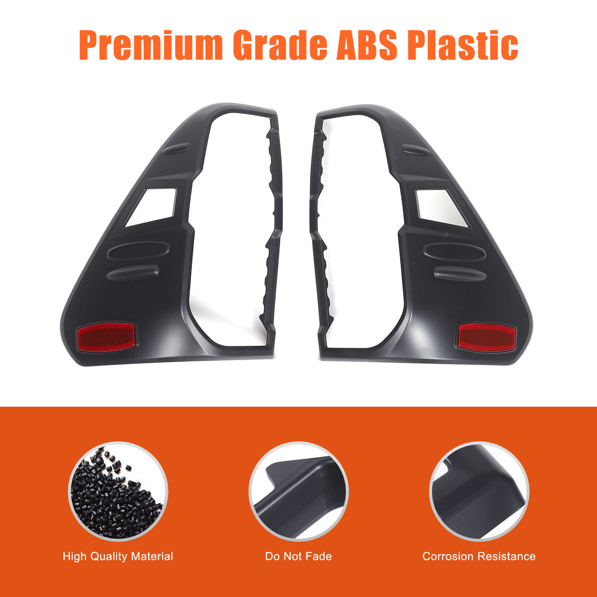 Black Tail Light Taillight Cover Trim For Toyota Hilux Rogue/GR Sport 202+ 7
