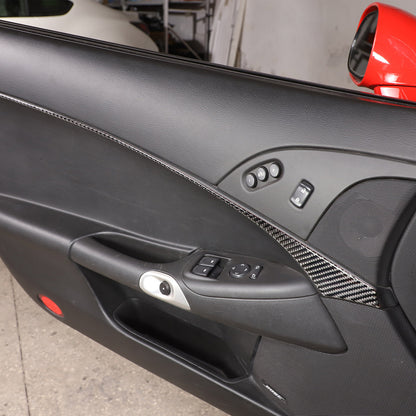 Carbon Fiber Inner Door Panel Waistline Trim Sticker For Corvette C6 2005-13 US 11