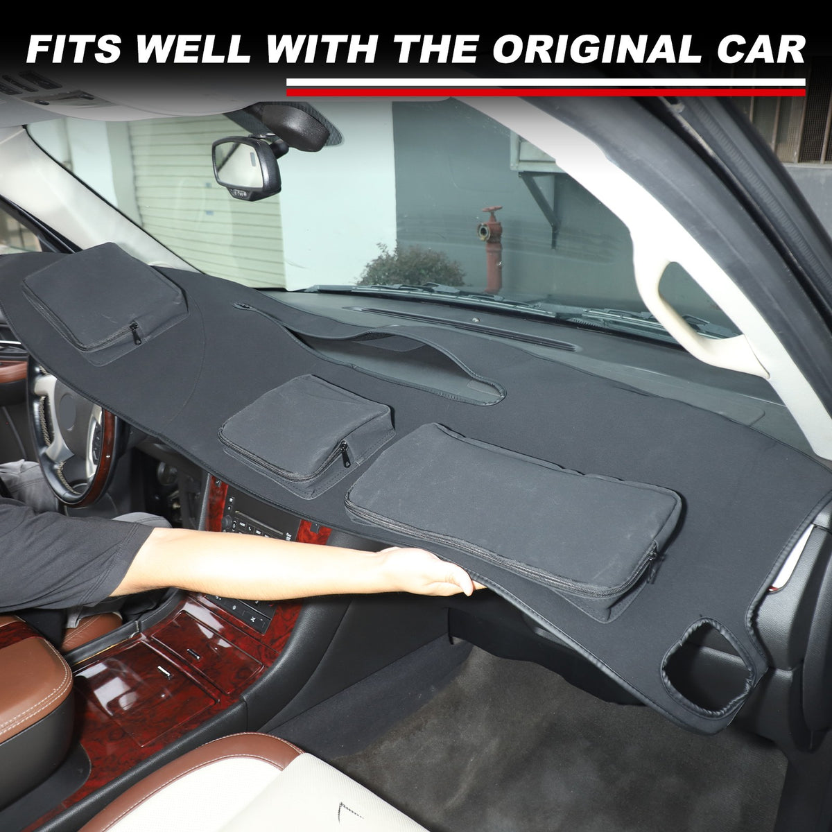 Interior Center Console Dashboard Storage Bag For Cadillac Escalade 2007-14 6