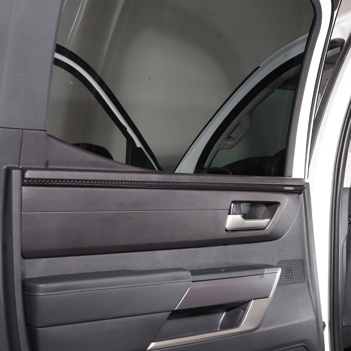 Carbon Fiber Style Inner Door Panel Cover Strip Trim For Toyota Tundra 22-23 US 7
