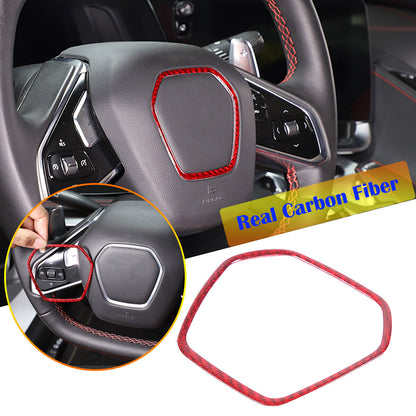 Red Real Carbon Fiber Interior Trim for Corvette C8 20-25 212