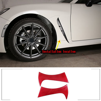 Red Car Side Door Fender Vent Air Wing Cover Trim For Subaru BRZ 2022-2023 1
