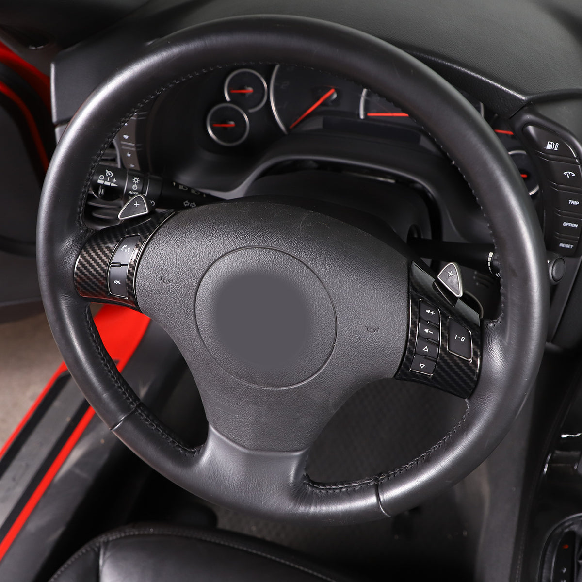 ABS Carbon Fiber Center Console Interior Trim Cover Full Set Kit For Corvette C6 - Styles 6-10 5