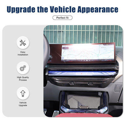 Real Dry Carbon Fiber Center Console Air Vent Trim For BMW X3 G45 2025+ 17