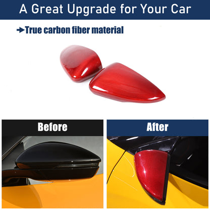 Red Real Carbon Fiber Interior Exterior Conosle Trim Cover For Lotus EMIRA 21-25 49