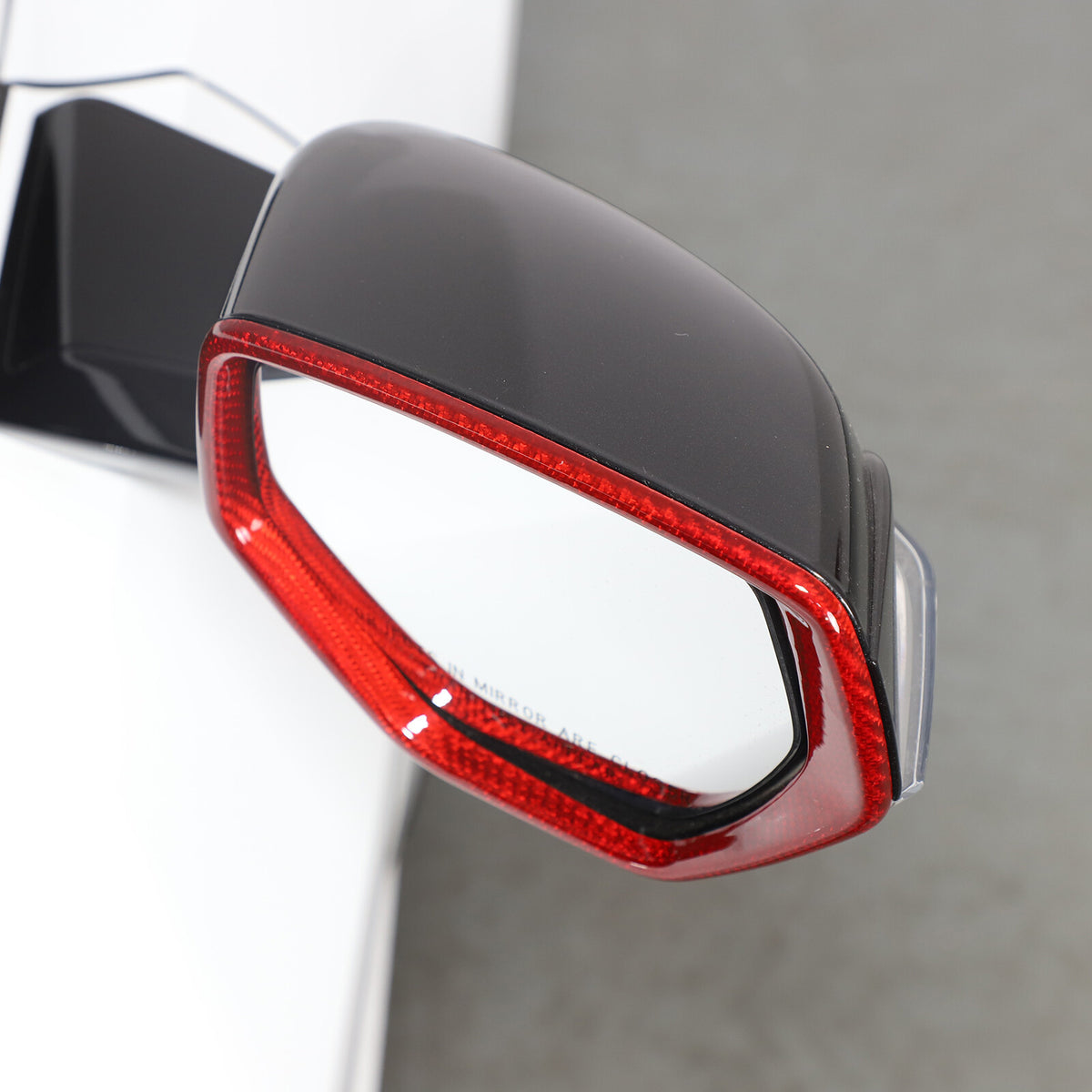 Red Real Carbon Fiber Side View Mirror Frame Cover Trim For Corvette C8 20-26 24