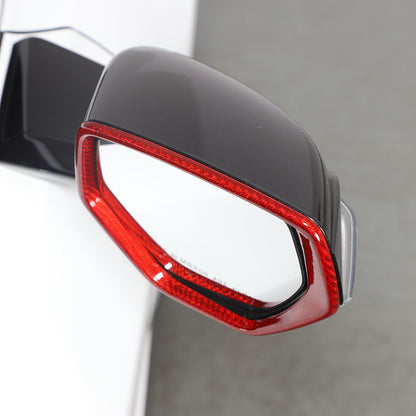 Red Real Carbon Fiber Side View Mirror Frame Cover Trim For Corvette C8 20-26 24