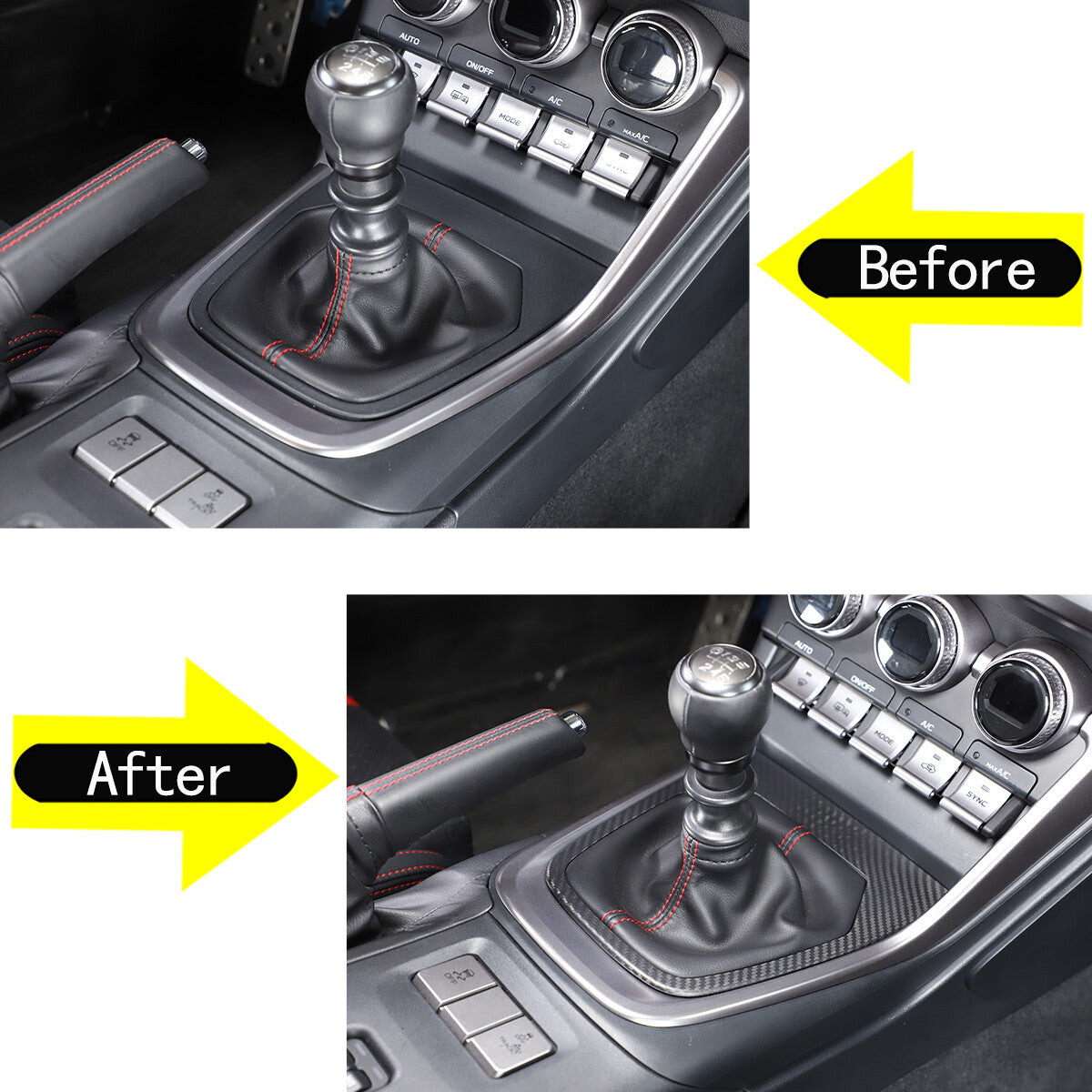 Matte Real Carbon Fiber Interior Center Trim Set For GR86/Subaru BRZ 2022+ 131