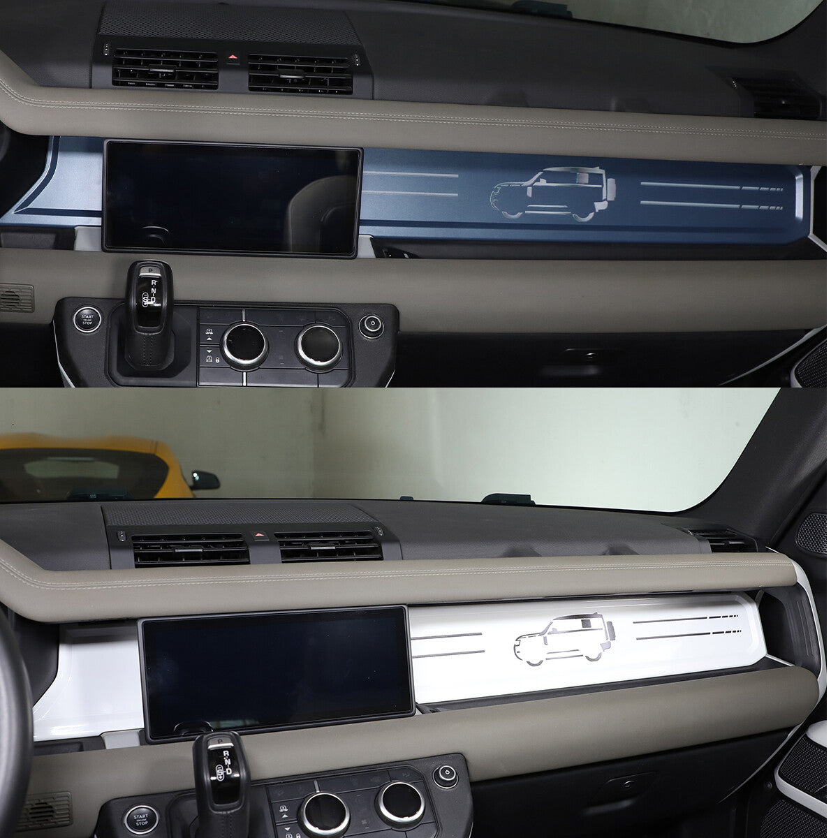 ABS Car Dashboard Trim Strip Kits For Land Rover Defender 90 110 2020-23 4