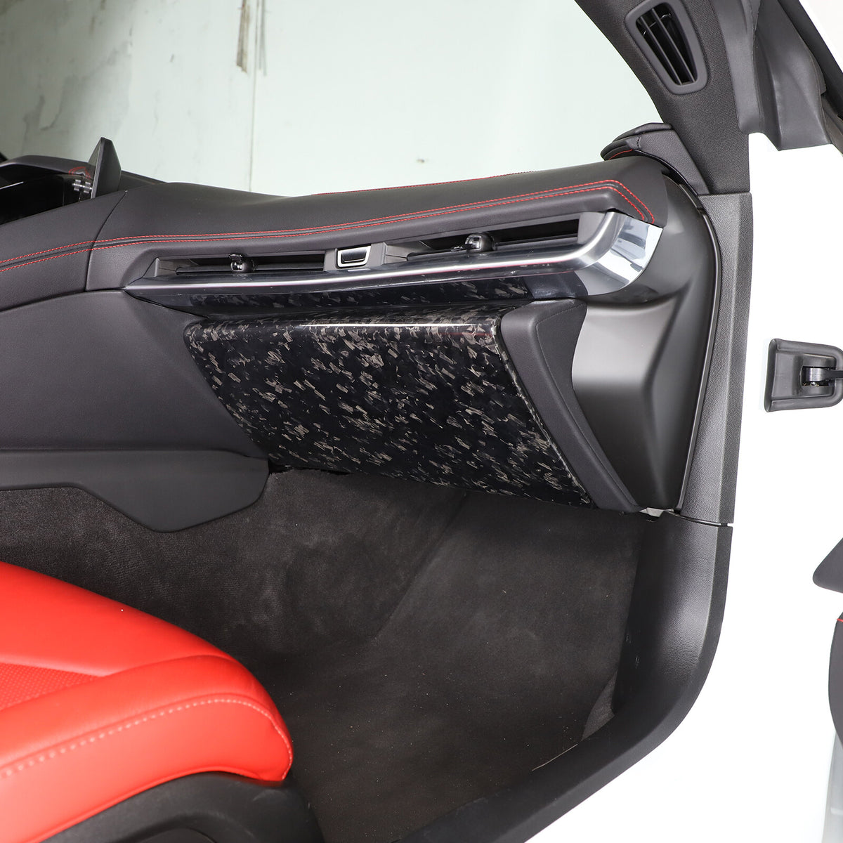 Forged Carbon Fiber Glove Box Trim Panel Cover Fit For Corvette C8 2020-2026 17